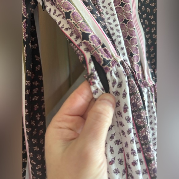 INTERMIX Mixed Print Button Front Romper - Picture 7 of 8